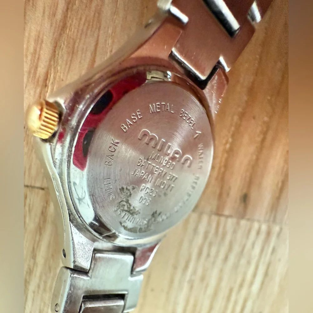 Milan ladies two tone day date watch NEW BATTERY